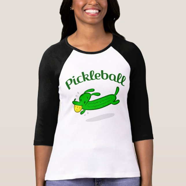 T-shirt Pickleball des femmes 3/4 douille Jersey (Devant)