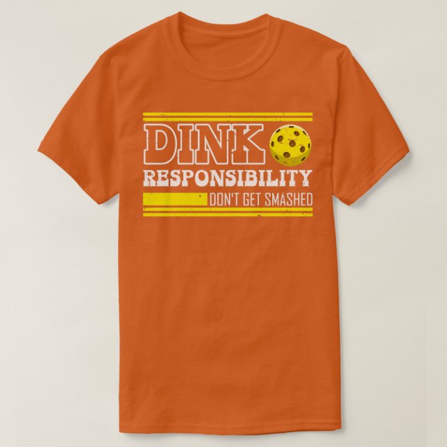T-shirt Pickleball Dink Responsabilité Retro Pickleball Pl (Design devant)
