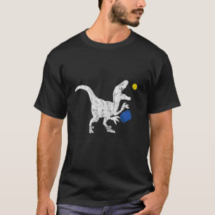 T-shirt Pickleball Dinosaures Pickle Ball Dino Racket Play