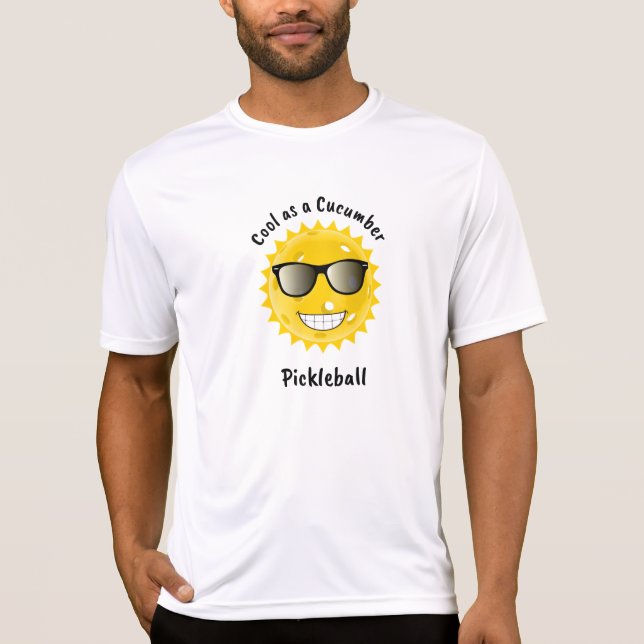 T-shirt Pickleball est Cool en tant que Concombre (Devant)