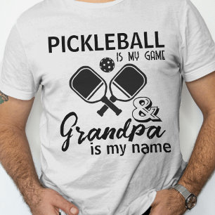 T-shirt Pickleball Est Mon Jeu Grand-Père Est Mon Nom Drôl