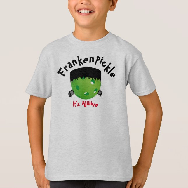 T-shirt Pickleball Halloween - FrankenPickle - It's Alive (Devant)