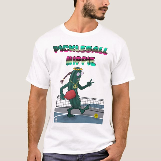 T-shirt Pickleball Hippie (Devant)