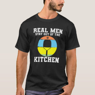 T-shirt Pickleball Homme Réel Reste Hors De La Cuisine Pa