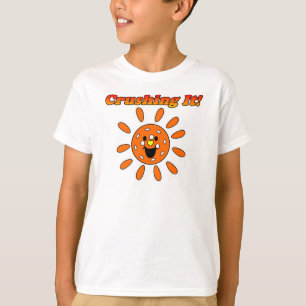 T-shirt Pickleball Kid, Crushing It - Orange Sunshine