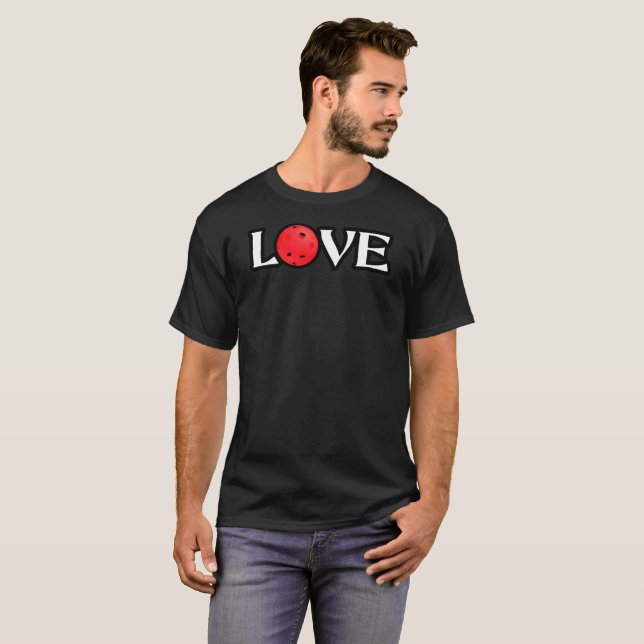 T-shirt Pickleball Love Red True Love is Pickleball (Devant entier)
