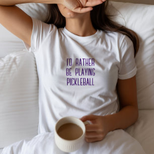 T-shirt Pickleball Lover's Dream drôle slogan violet