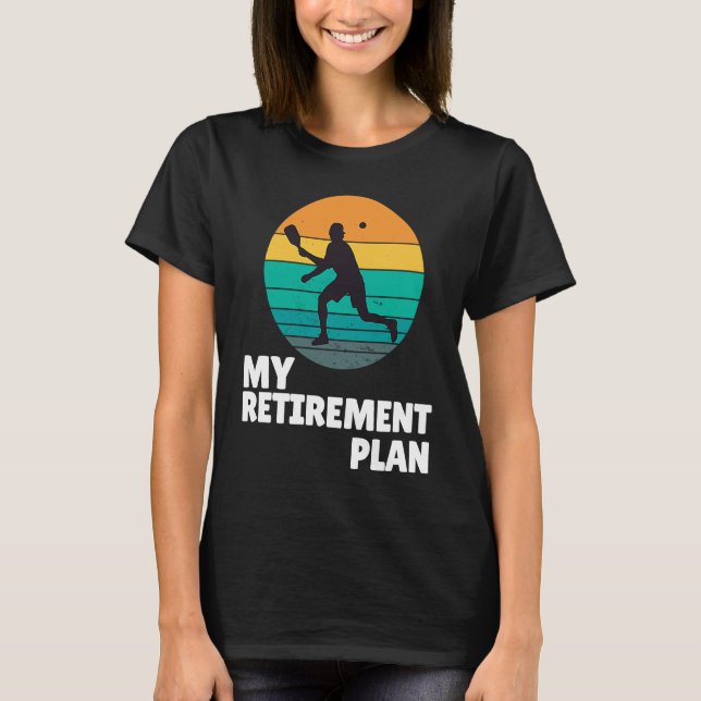T-shirt Pickleball Mon plan de retraite Dink Legend Paddle (Devant)