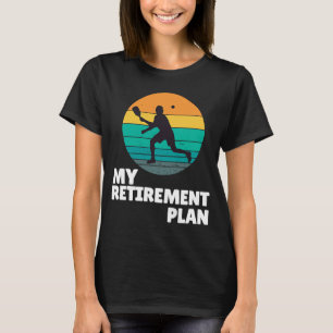 T-shirt Pickleball Mon plan de retraite Dink Legend Paddle