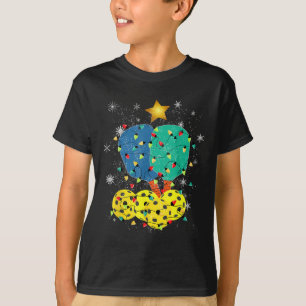 T-shirt Pickleball Noël Père Noël Pickleball X Mas Lumière