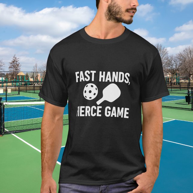 T-shirt Pickleball noir blanc (Créateur téléchargé)