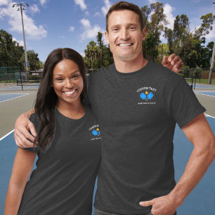 T-shirt Pickleball Paddles Club Logo d'équipe Personnalis