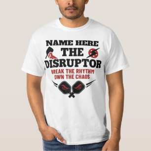 T-Shirt Pickleball Personnalisé Nom The Disruptor