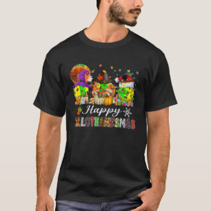 T-shirt Pickleball Pickleball Pickgrim Père Noël Happy Hal