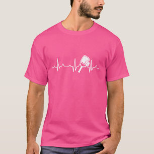 T-shirt Pickleball-Player Raquettes Pickleball Heartbeat P