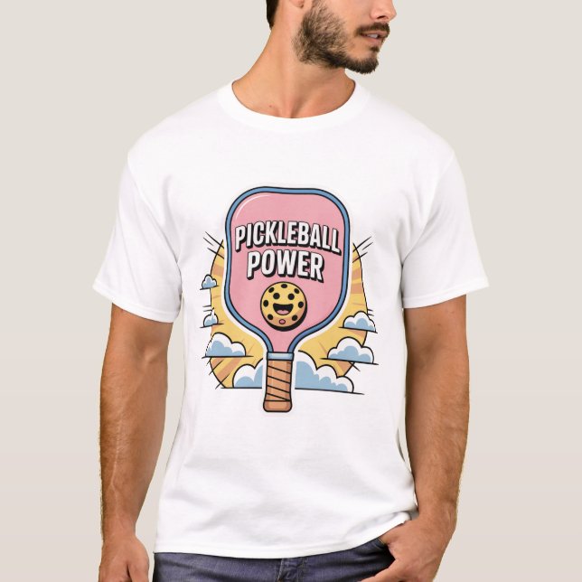 T-shirt Pickleball Power Shirt | Funny Hobby Sports Tee (Devant)