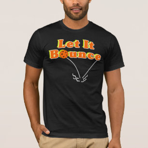 T-shirt Pickleball Sert Laisser Bounce Jaune Orange Retro