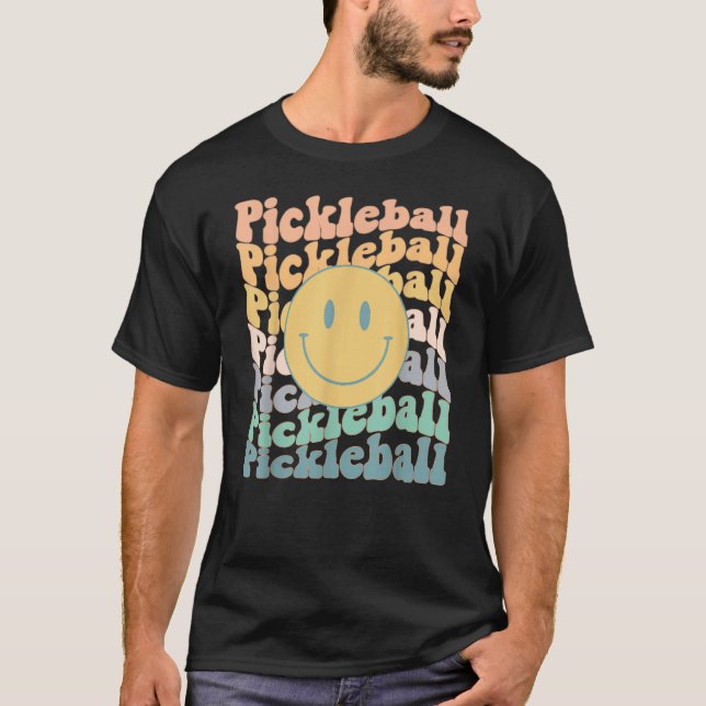 T-shirt Pickleball  smile humor new pickleballer new retro (Devant)