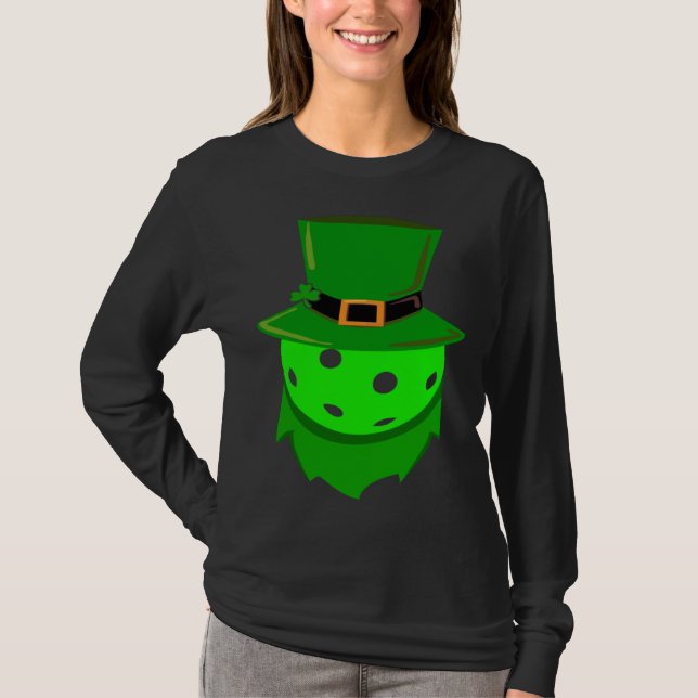 T-shirt Pickleball St Patricks Day Shamrock Leprechaun Hat (Devant)
