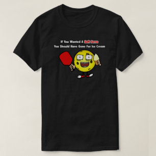 T-shirt Pickleball Vanilla Soft Sert Ball Jaune Drôle
