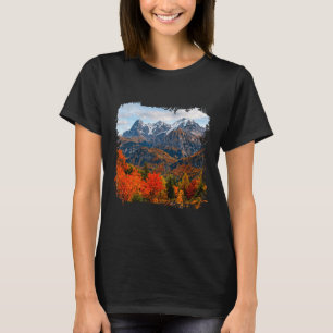 T-shirt picsques de vallée automnale alpine