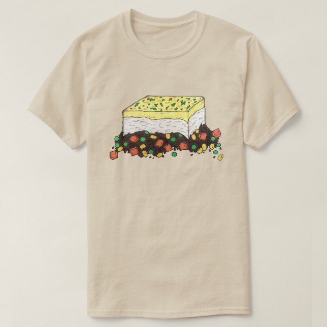 T-shirt Pie de viande de berger Anglais Anglais Anglais (Design devant)