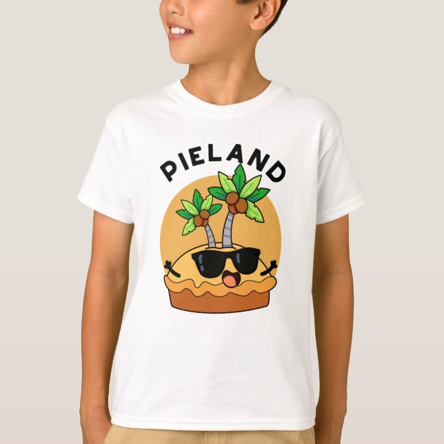 T-shirt Pie-land Funny Island Pun (Devant)
