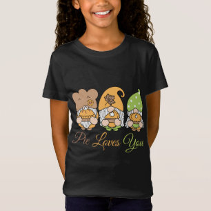 T-Shirt Pie Love You Funny Citrouille Spice Fun Gnome Nour