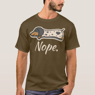 T-shirt Piebald Dachshund Chien Lazy Nope Dachsie Wiener