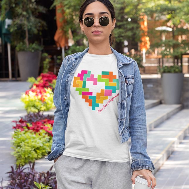 T-shirt Pièce, amour et polyominos Chemise femme (Créateur téléchargé)