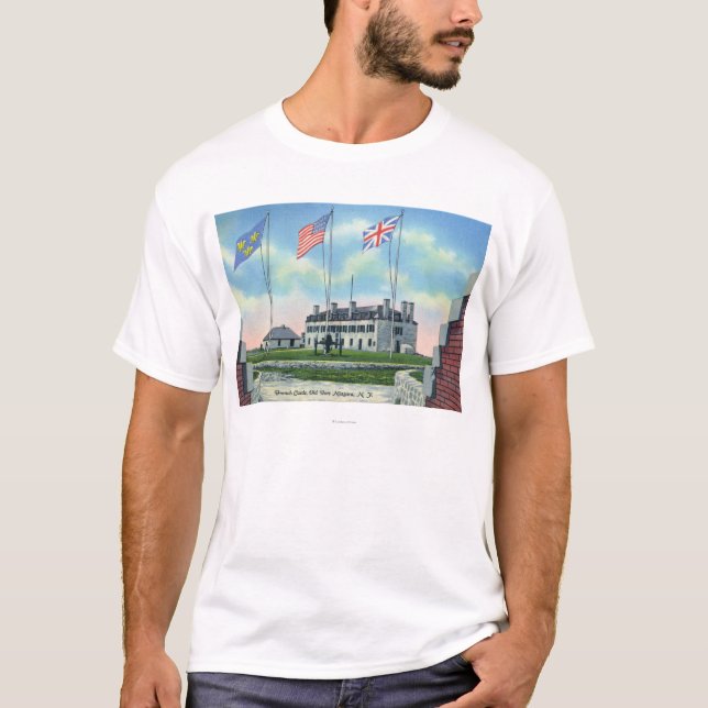 T-shirt Pièce de commandant dans le vieux château français (Devant)