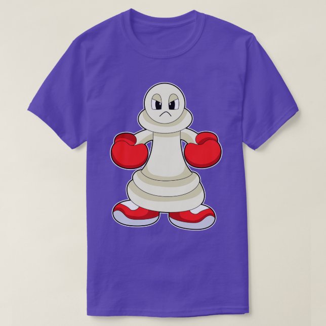 T-shirt Pièce de jeu d'échecs Pion en tant que Boxeur avec (Design devant)