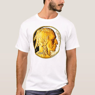 T-shirt Pièce de monnaie de Buffalo de l'or $50