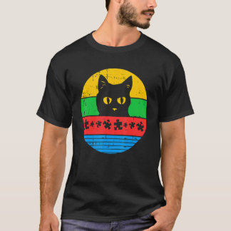 T-shirt Pièce de puzzle de chat Sensibilisation à l'autism