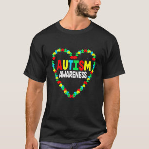 T-shirt Pièce de puzzle de cœur de sensibilisation à l'aut
