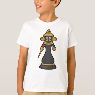T-shirt Pièce d'échecs King aux échecs avec le personnel