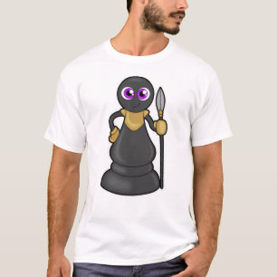 T-shirt Pièce d'échecs Pion à l'échec avec Spear