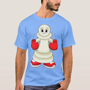 T-shirt Pièce d'échecs Pion en boîte avec gants de boxe