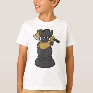 T-shirt Pièce d'échecs Roche à l'échec avec Ax