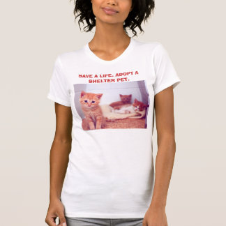 T-shirt Pièce en t "adoptez d'abri animal familier"