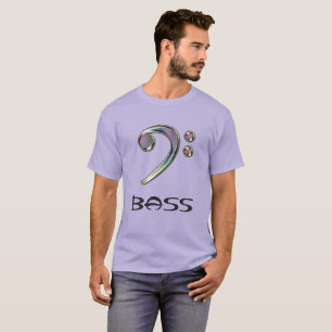 T-shirt Pièce en t basse de musique de clef basse