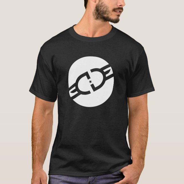 T-shirt Pièce en t blanche de logo de cercle d'EdgeGamers (Devant)