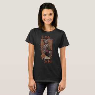 T-shirt Pièce en t blanche de noir de lapin pour des