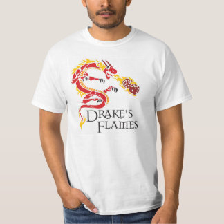 T-shirt Pièce en t blanche des flammes de Drake