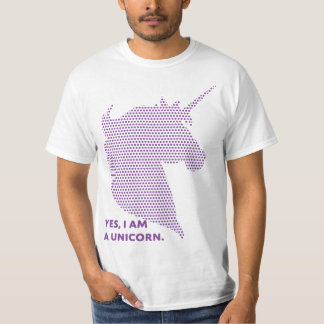 T-shirt Pièce en t blanche/pourpre de licorne