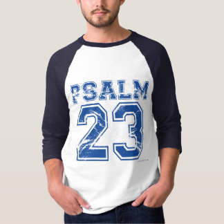 T-shirt Pièce en t bleue de sports du psaume 23