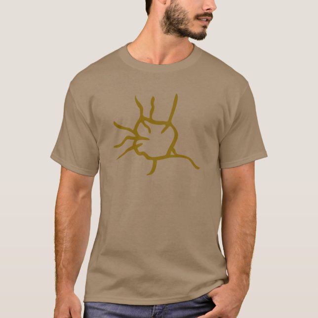 T-shirt Pièce en t brune d'Odegra (Devant)