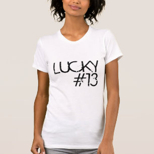 T-shirt Pièce en t chanceuse de blanc de l'équipe #13 SG