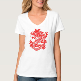 T-shirt Pièce en t chinoise de dragon