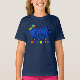 T-shirt Pièce en t chinoise de fille de zodiaque d'année
